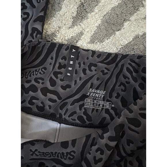 Savage X Fenty Sport Leggings in Black and Gray Animal Print - Picture 3 of 4